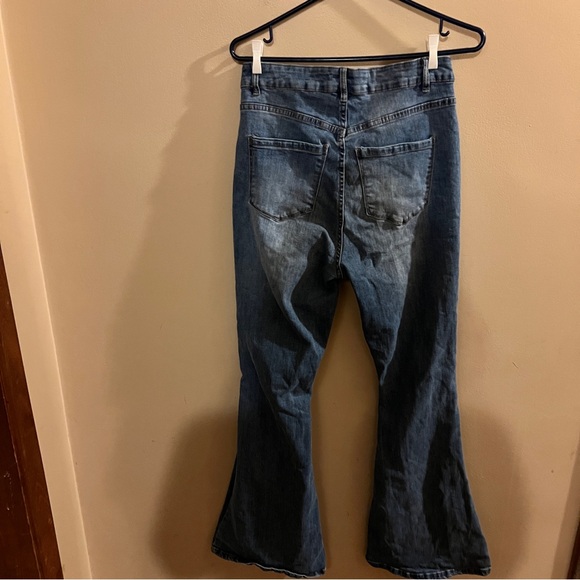 Bell Bottom Style Distressed Jeans - Picture 5 of 5